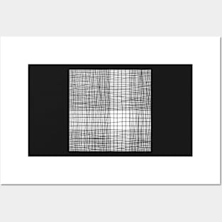 Monochrome black and white graphic plaid minimalist style I Posters and Art